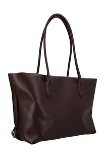 Themoirè women’s borsa taila brown sleek dark brown leather tote bag with sturdy handles and minimalist design