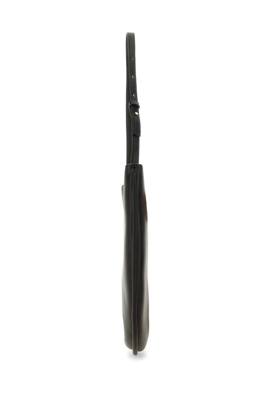 Themoirè women’s tike bag black crossbody in black leather with a sleek minimalist design and adjustable strap