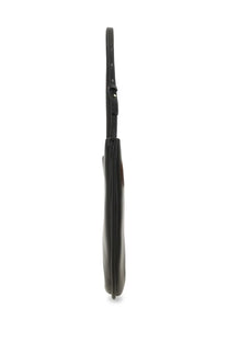 Themoirè women’s tike bag black crossbody in black leather with a sleek minimalist design and adjustable strap