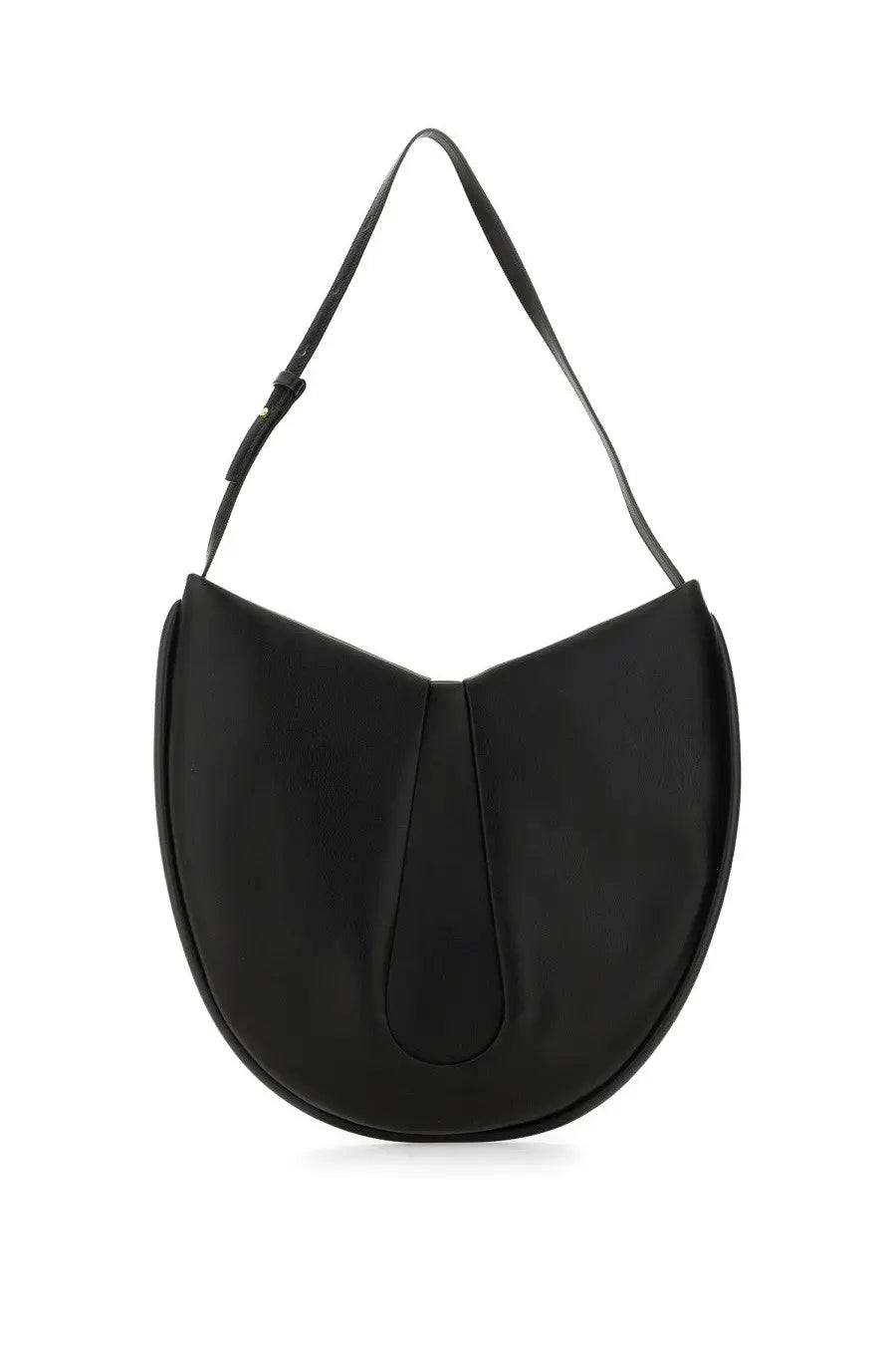 Themoirè women’s tike bag black leather hobo bag with sleek minimalist design and single adjustable strap
