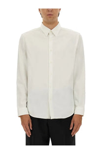 Theory men’s shirt Sylvain white long-sleeved button-down with classic collar and crisp pressed fabric