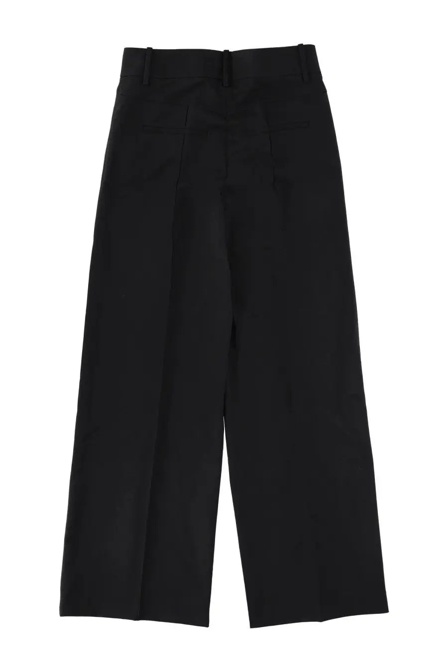 Theory women’s black wool tailored pants with high-waisted wide-leg design and sleek minimalist style