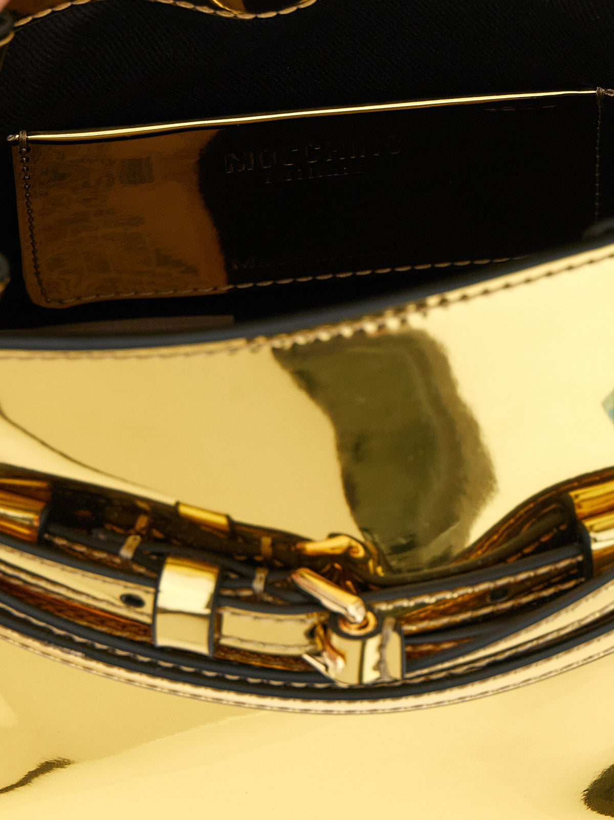 Moschino Tie me Handbag Gold