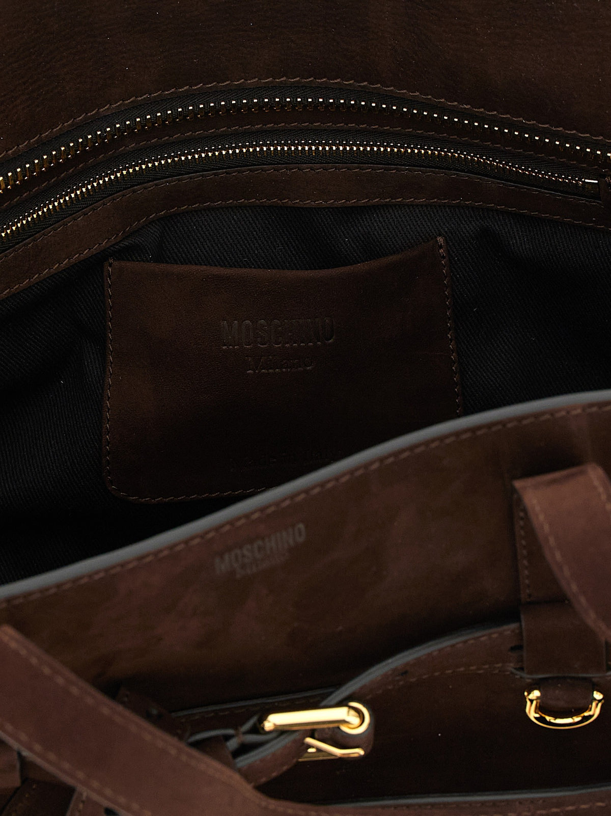 Moschino Tie me Handbag Brown
