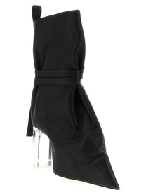 Rick Owens Tied Taco Kiss Ankle Boots Black