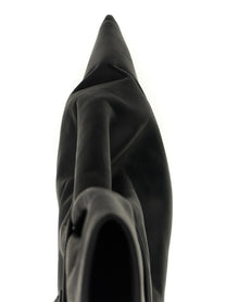 Rick Owens Tied Taco Kiss Ankle Boots Black