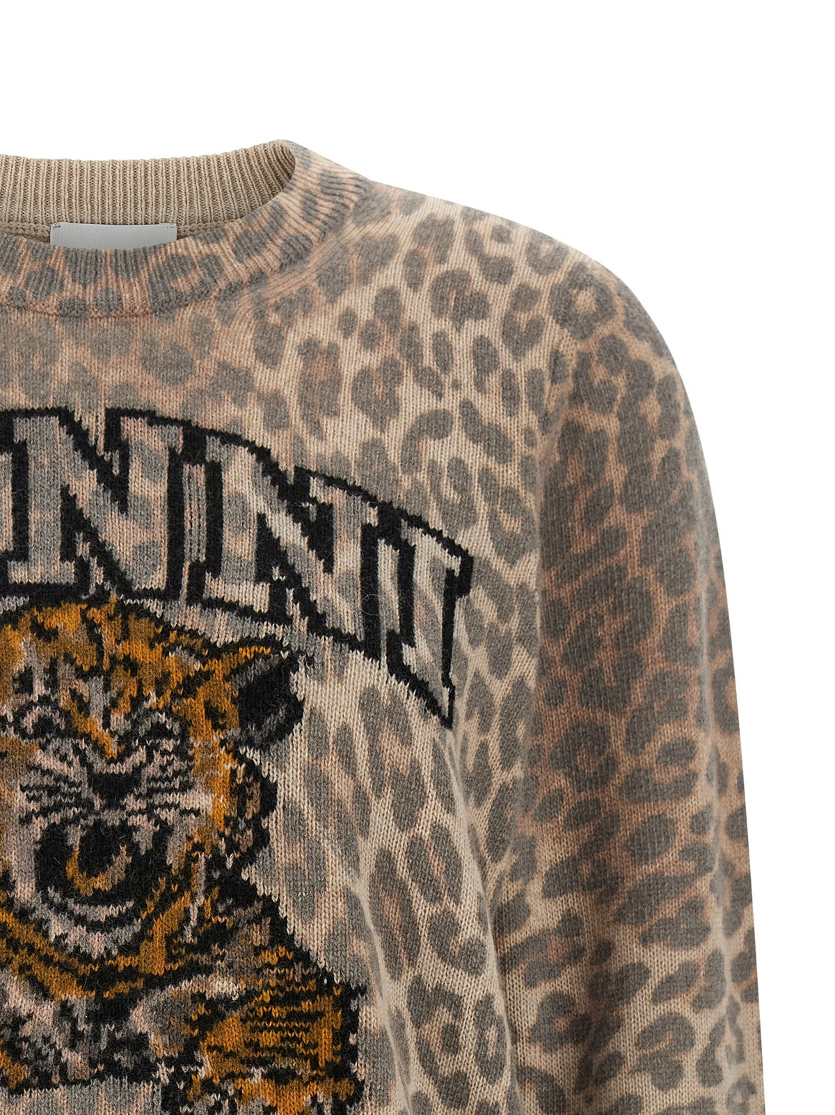 Ganni Tiger Sweater Beige