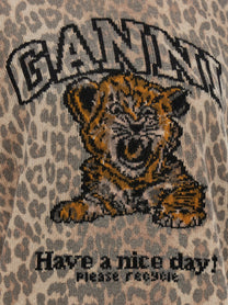 Ganni Tiger Sweater Beige