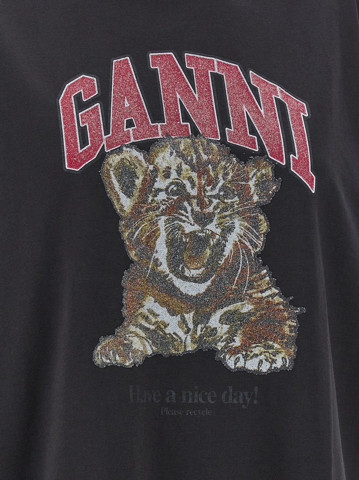 Ganni Tiger Shirt Black