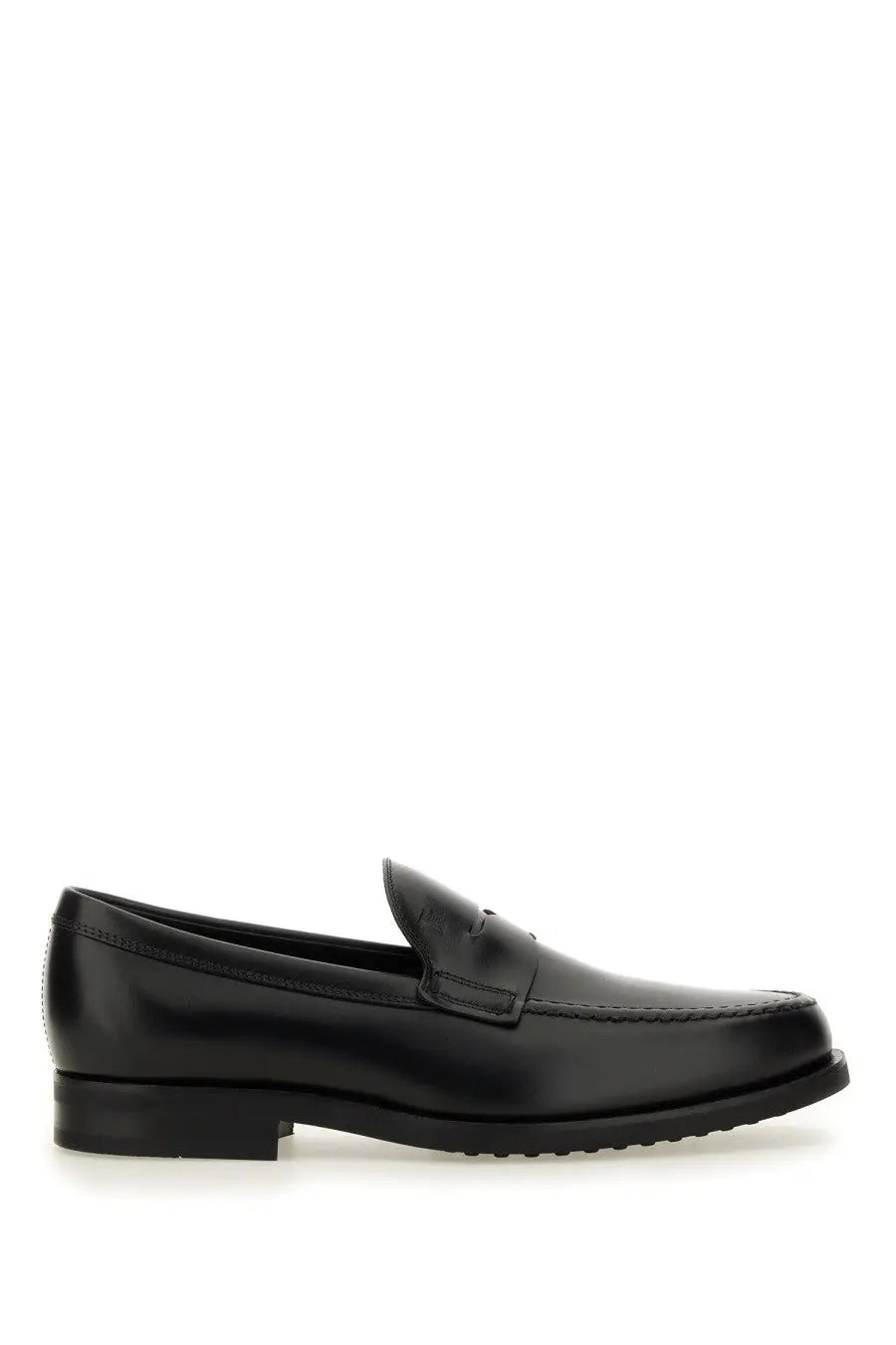 Tod’s men’s mocassino in pelle black leather loafer with polished finish and classic slip-on design