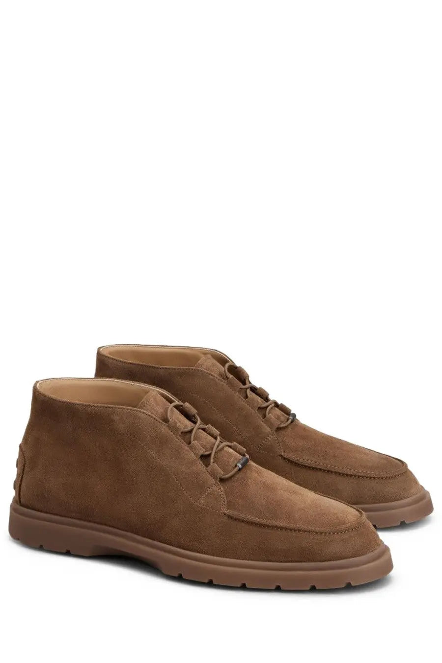 Tod’s men’s mocassino in pelle scamosciata brown brown suede chukka boots with matching laces and textured rubber sole