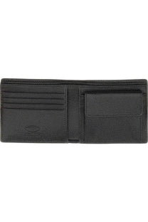 Tod’s men’s timeless wallet black textured leather with multiple card slots and a single pocket