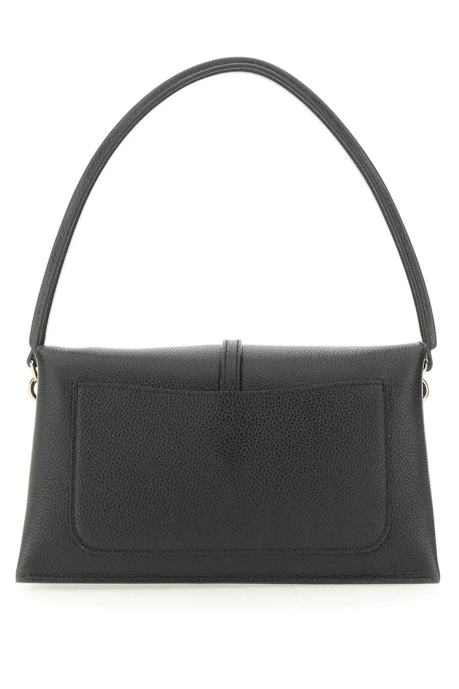 Tod’s women’s flap bag timeless black black pebbled leather shoulder bag with single curved handle and front flap