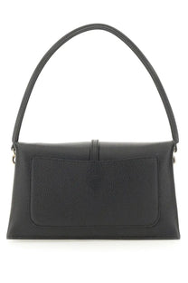Tod’s women’s flap bag timeless black black pebbled leather shoulder bag with single curved handle and front flap