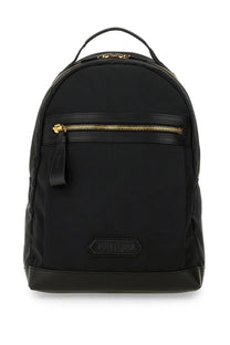 Tom Ford men’s backpack black with quilted design and gold-tone zippers in leather material