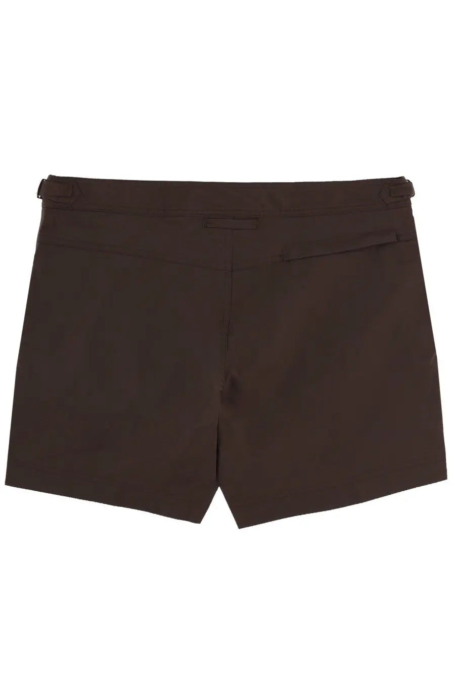 Tom Ford men’s costume da bagno micro brown dark brown tailored shorts with sleek structured design and belt loops