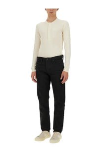 Tom Ford men’s slim-fit black denim jeans with classic five-pocket design and subtle stitching details