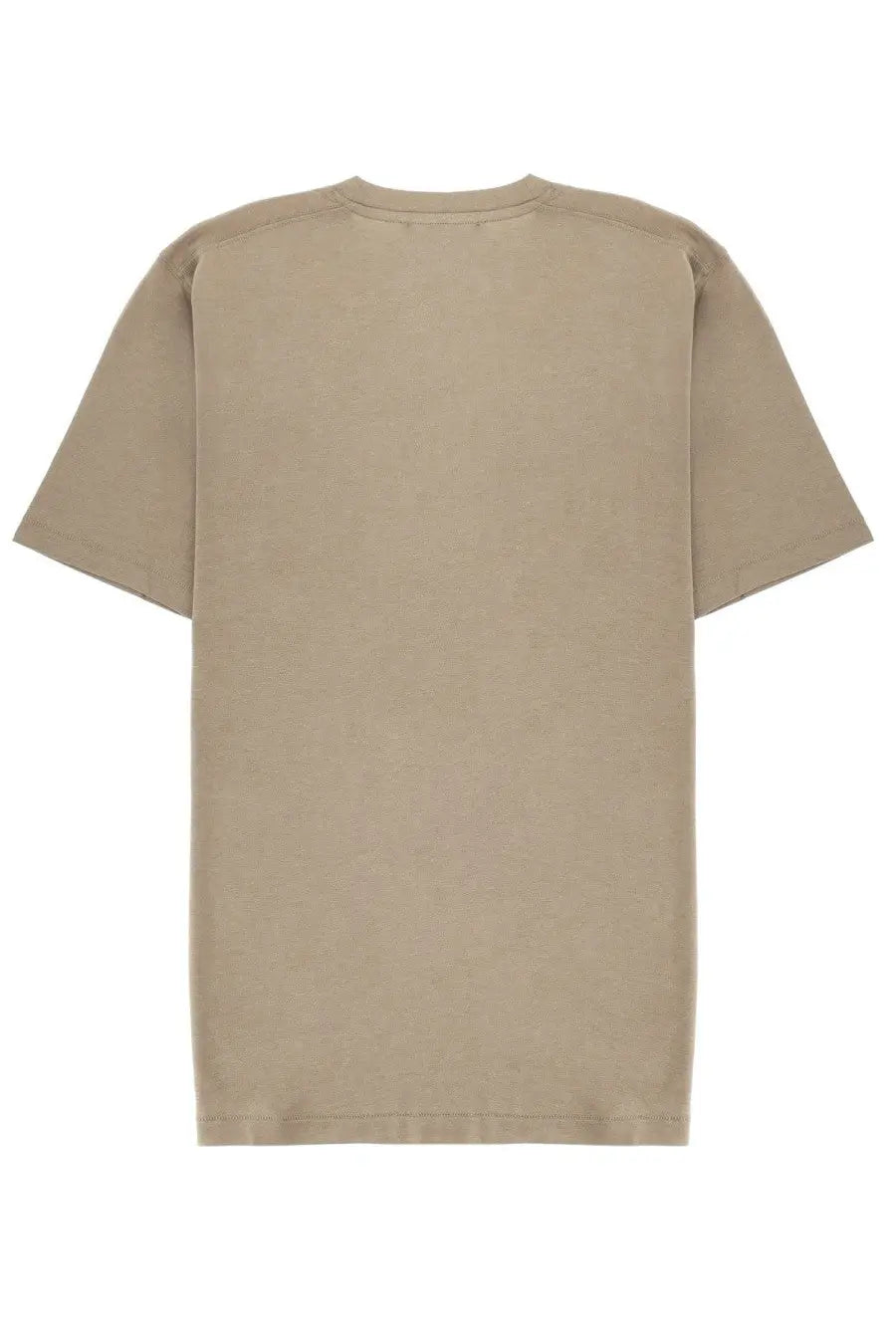 Beige short-sleeved tom ford men’s lyocell and cotton shirt with a simple crew neck and minimalist design