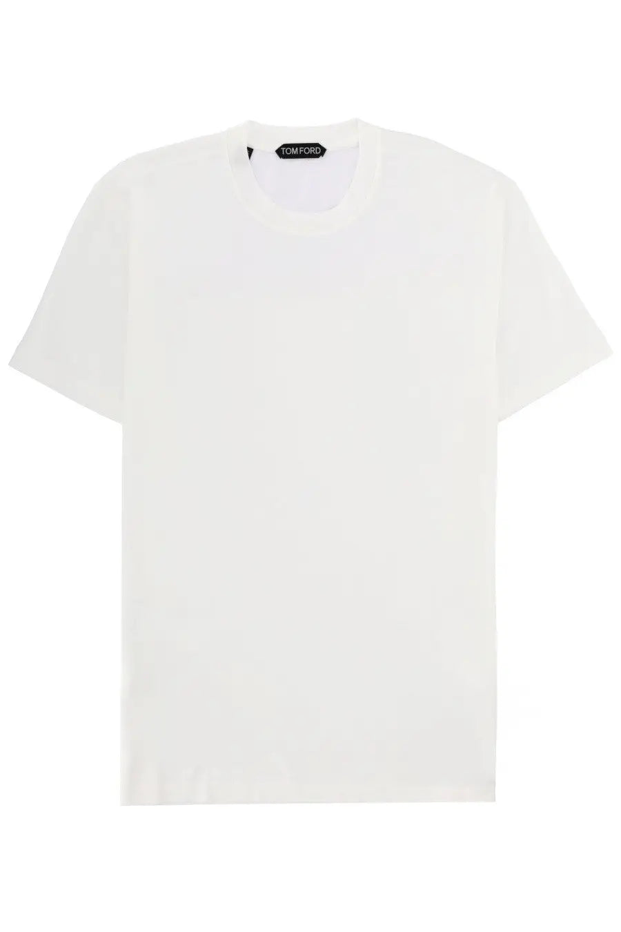 White tom ford men’s crew neck t-shirt made of lyocell and cotton with short sleeves for casual wear