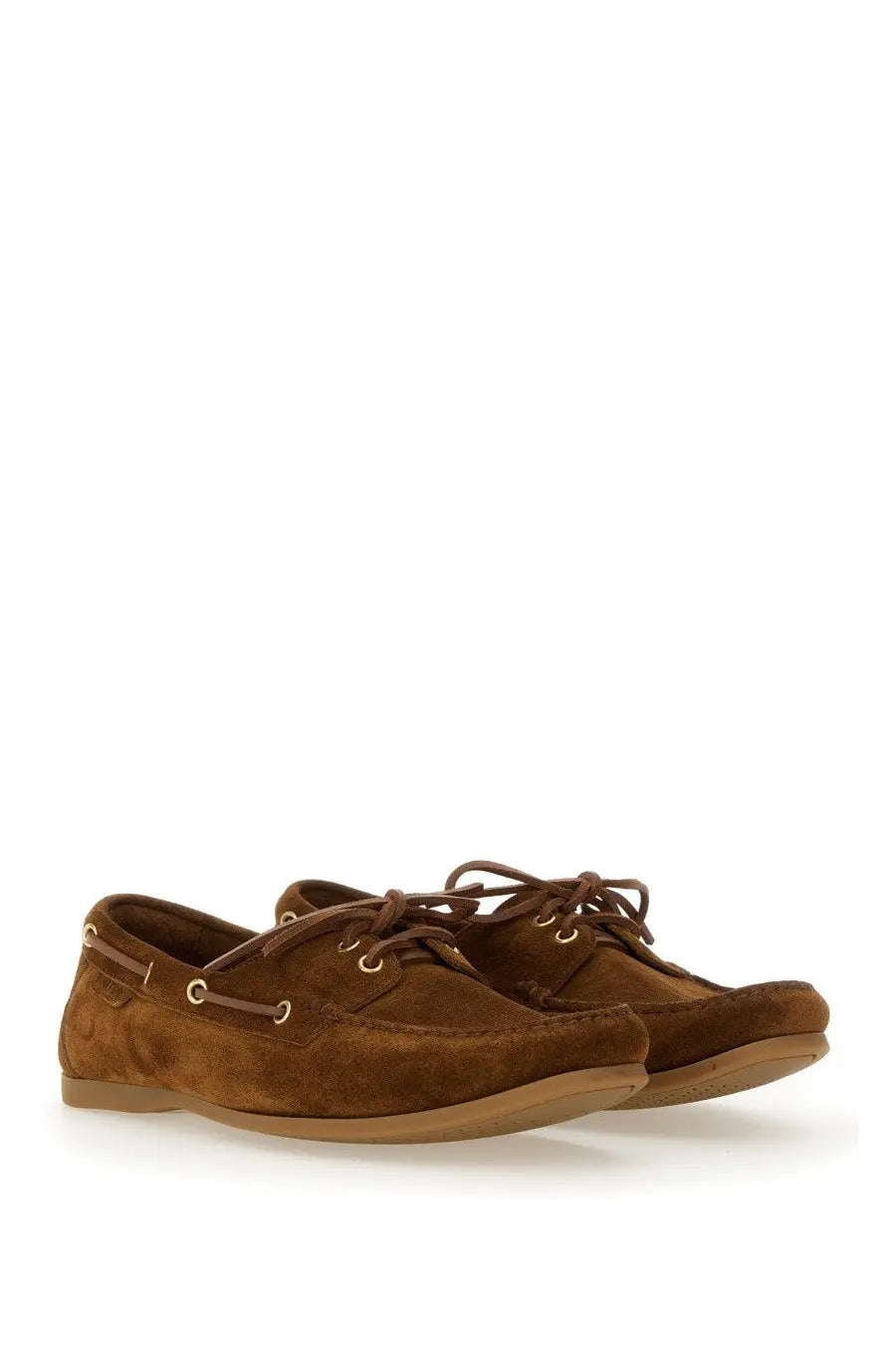 Tom Ford men’s moccasin Robin brown brown suede boat shoes with matching laces and gold toned eyelets
