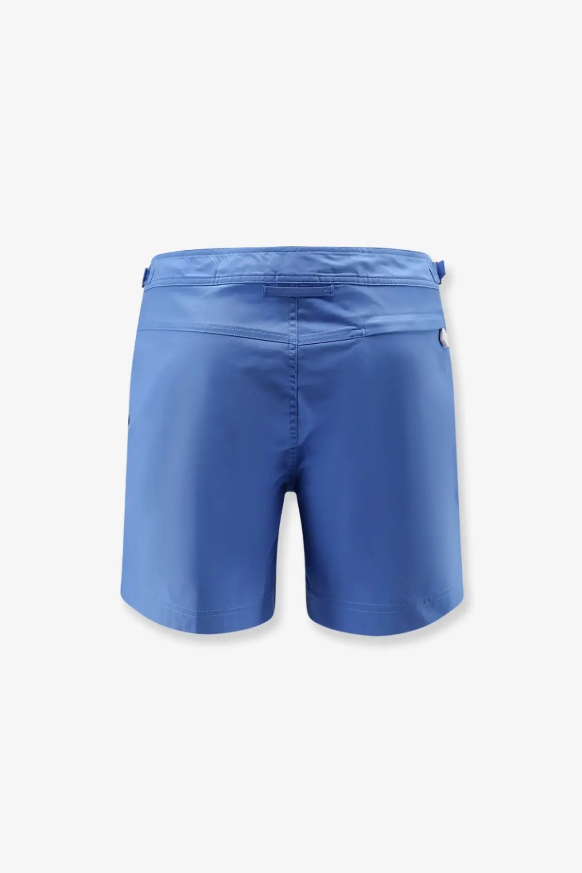 Tom Ford men’s blue nylon swim trunks with sleek modern design and subtle stitching details