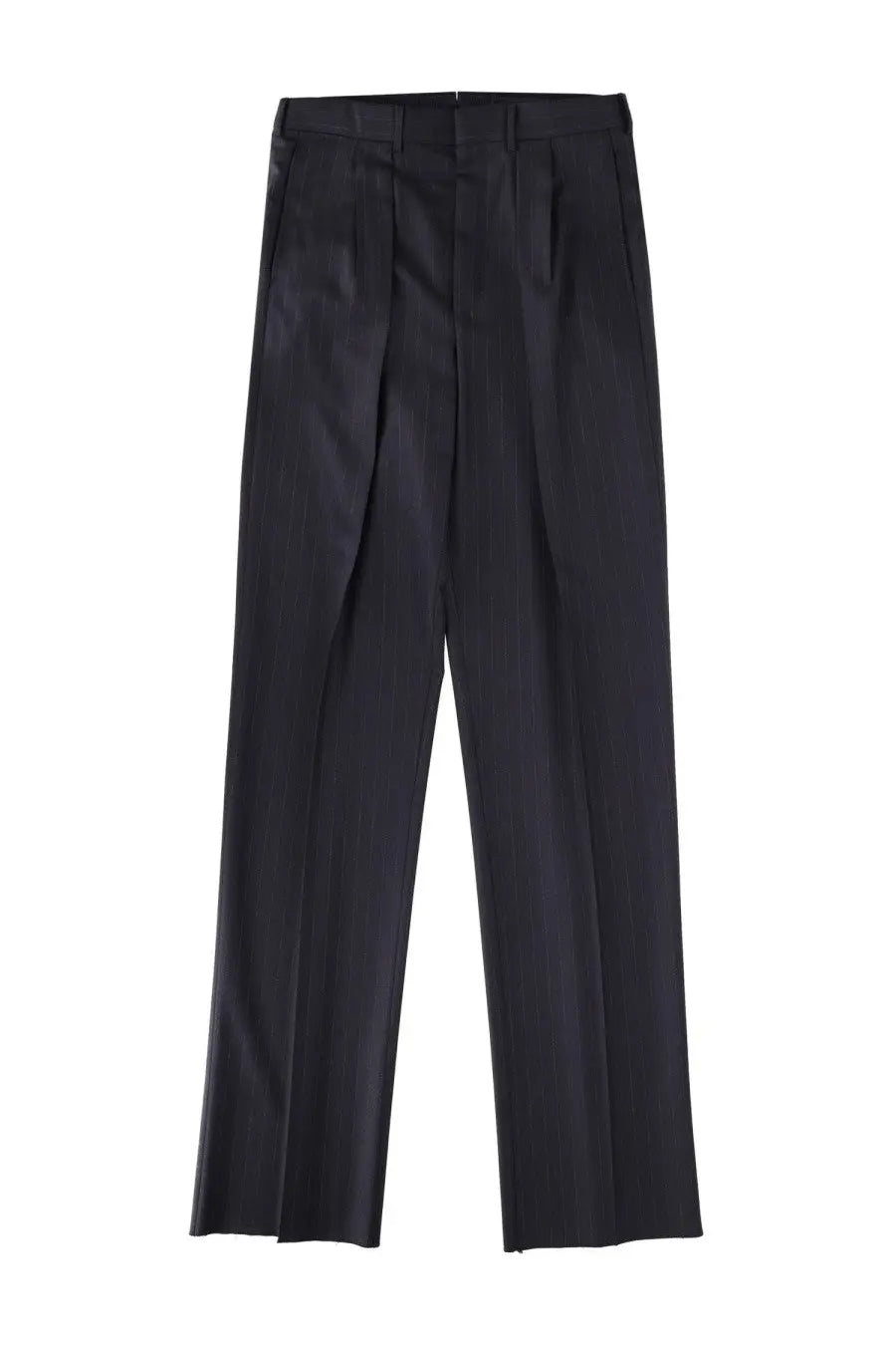 Tom ford men’s pinstripe blue pants featuring black pleated trousers with a sleek tailored fit