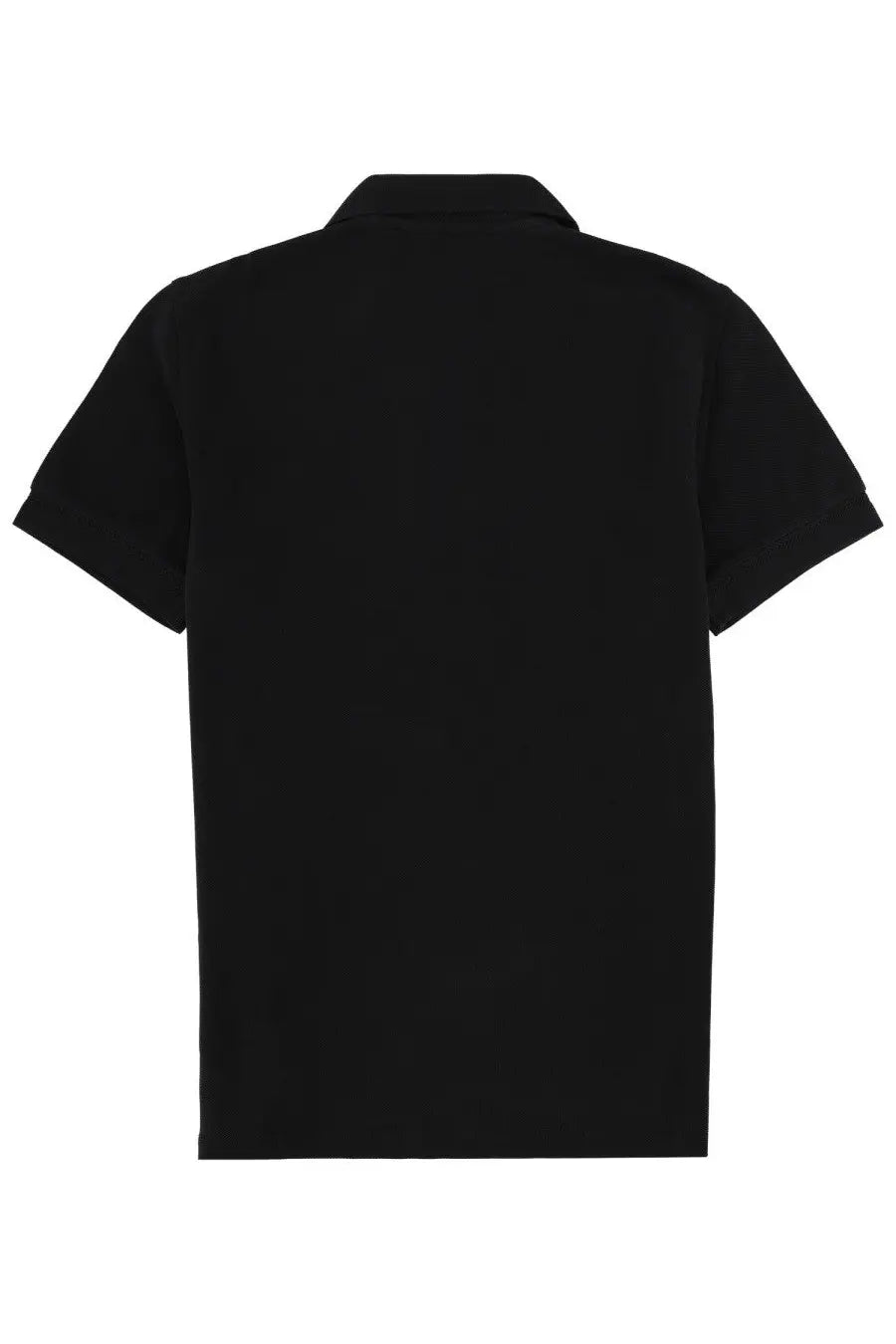 Tom Ford men’s black polo shirt in lyocell cotone with short sleeves classic collar and neatly stitched seams