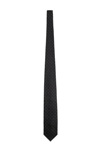 Tom ford men’s black silk tie with subtle white polka dot print for formal occasions