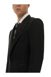 Tom ford men’s shelton dress black tailored suit jacket with sleek structured design and subtle stitching details