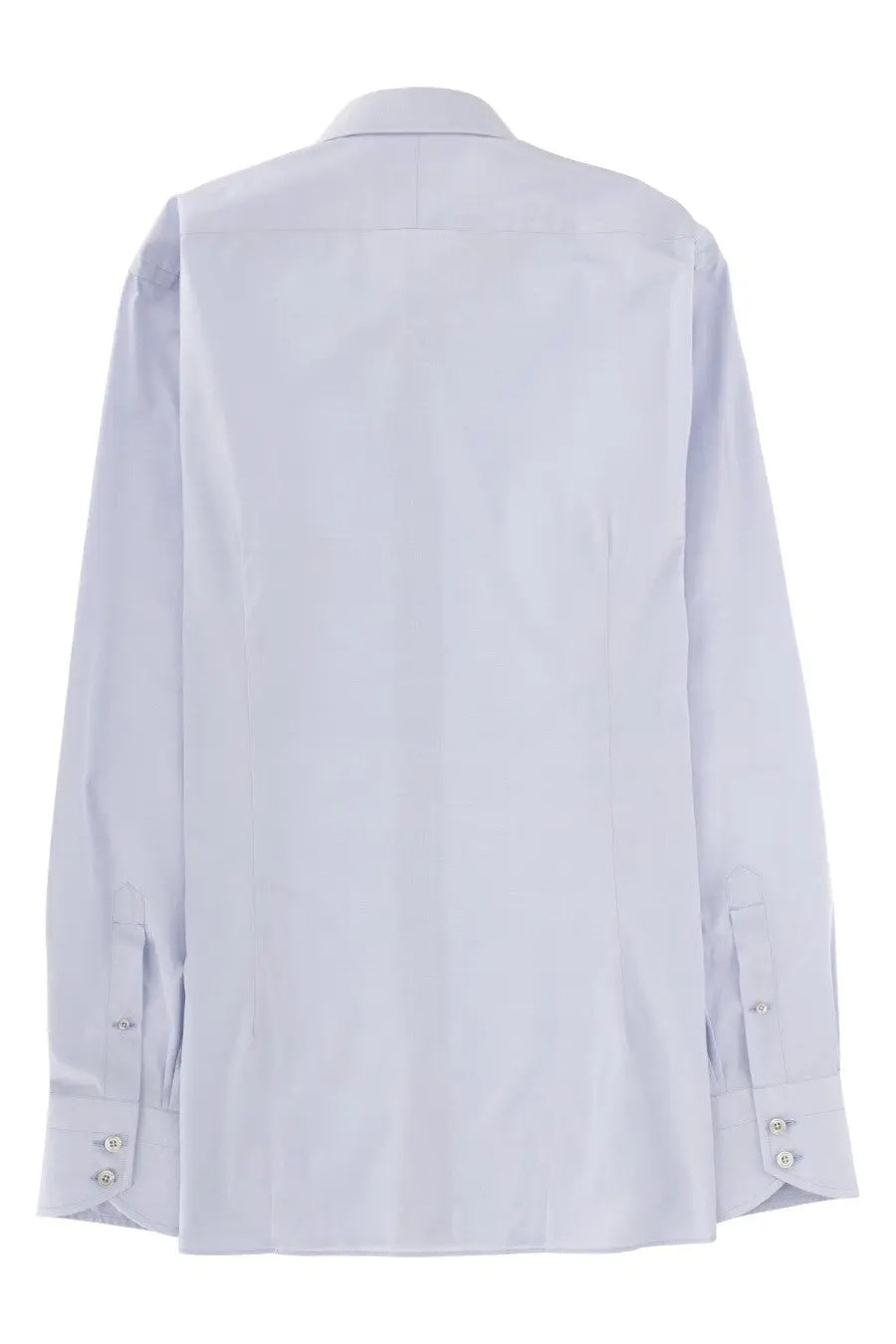 Tom Ford men’s light blue cotton long-sleeved dress shirt with classic collar and buttoned cuffs