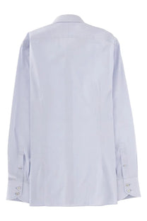 Tom Ford men’s light blue cotton long-sleeved dress shirt with classic collar and buttoned cuffs