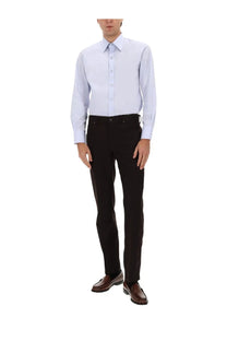 Tom ford men’s light blue long-sleeved dress shirt with classic collar and button-down front