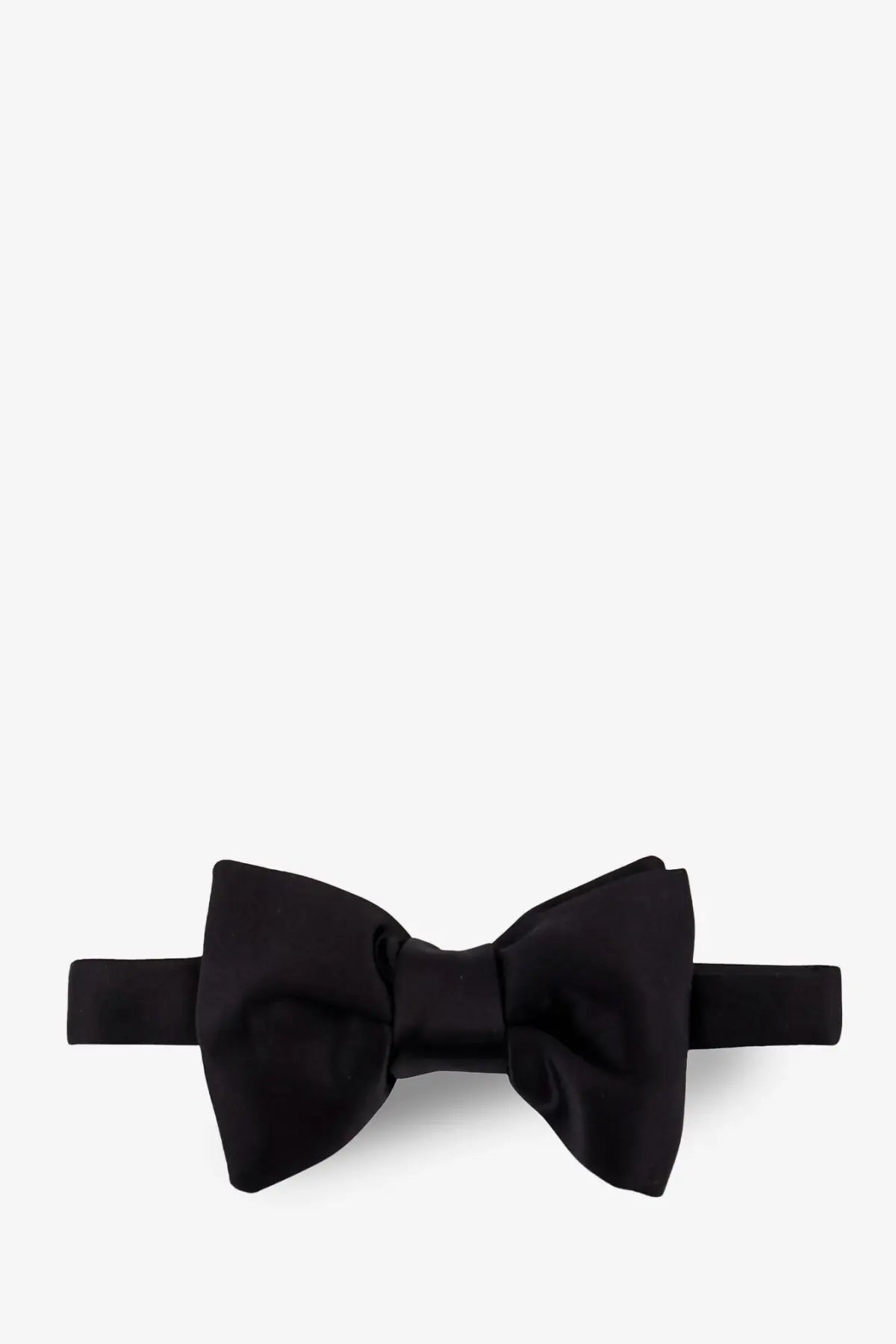Tom Ford men’s black silk bow tie with a sleek classic design made from smooth satin material