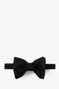 Tom Ford men’s black silk bow tie with a sleek classic design made from smooth satin material