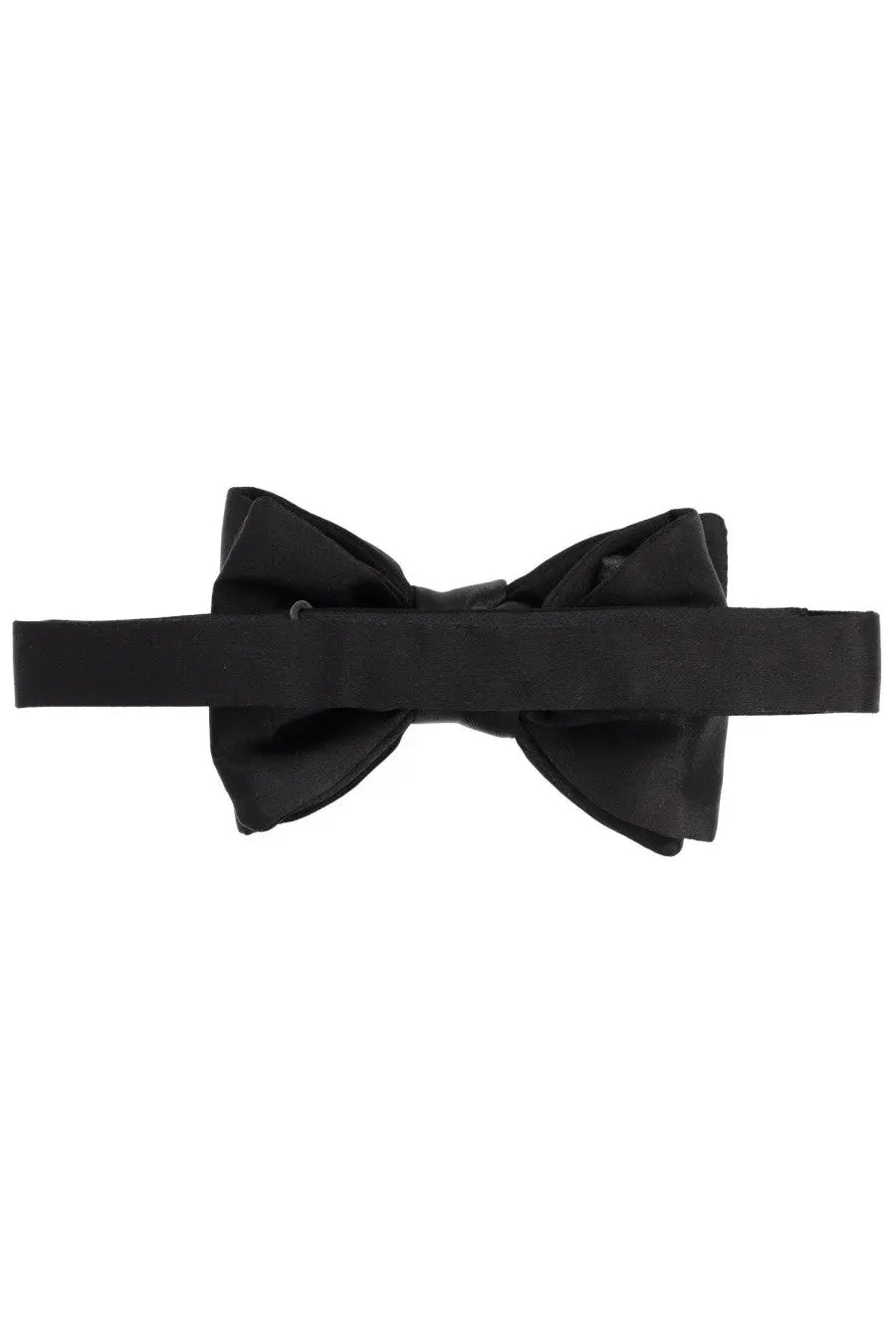 Tom ford men’s silk bow tie black with smooth glossy satin finish and neatly tied loops
