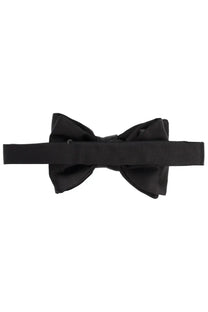 Tom ford men’s silk bow tie black with smooth glossy satin finish and neatly tied loops