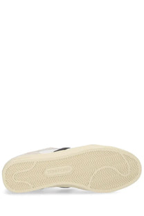 Cream-colored rubber sole with subtle herringbone tread and tom ford logo on tom ford men’s sneaker beige