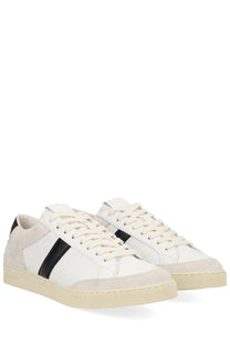 Tom Ford men’s sneaker beige featuring white and black suede with a clean minimalist design