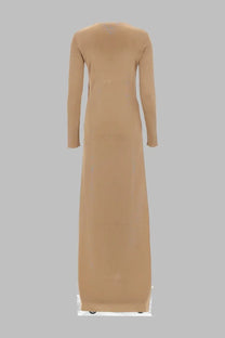 Tom Ford Women's Abito DA Sera in Maglia Fine Beige