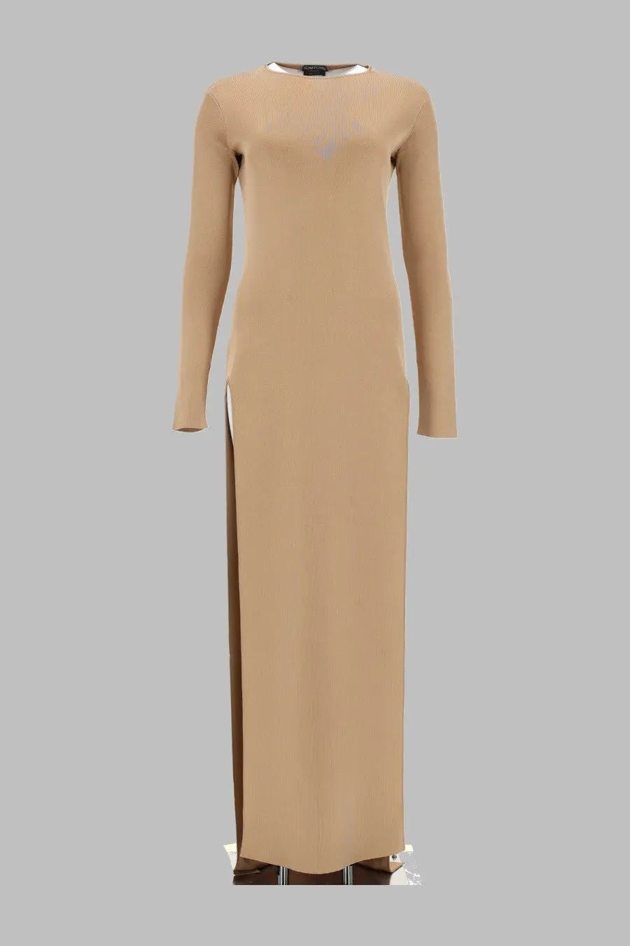 Tom Ford Women's Abito DA Sera in Maglia Fine Beige