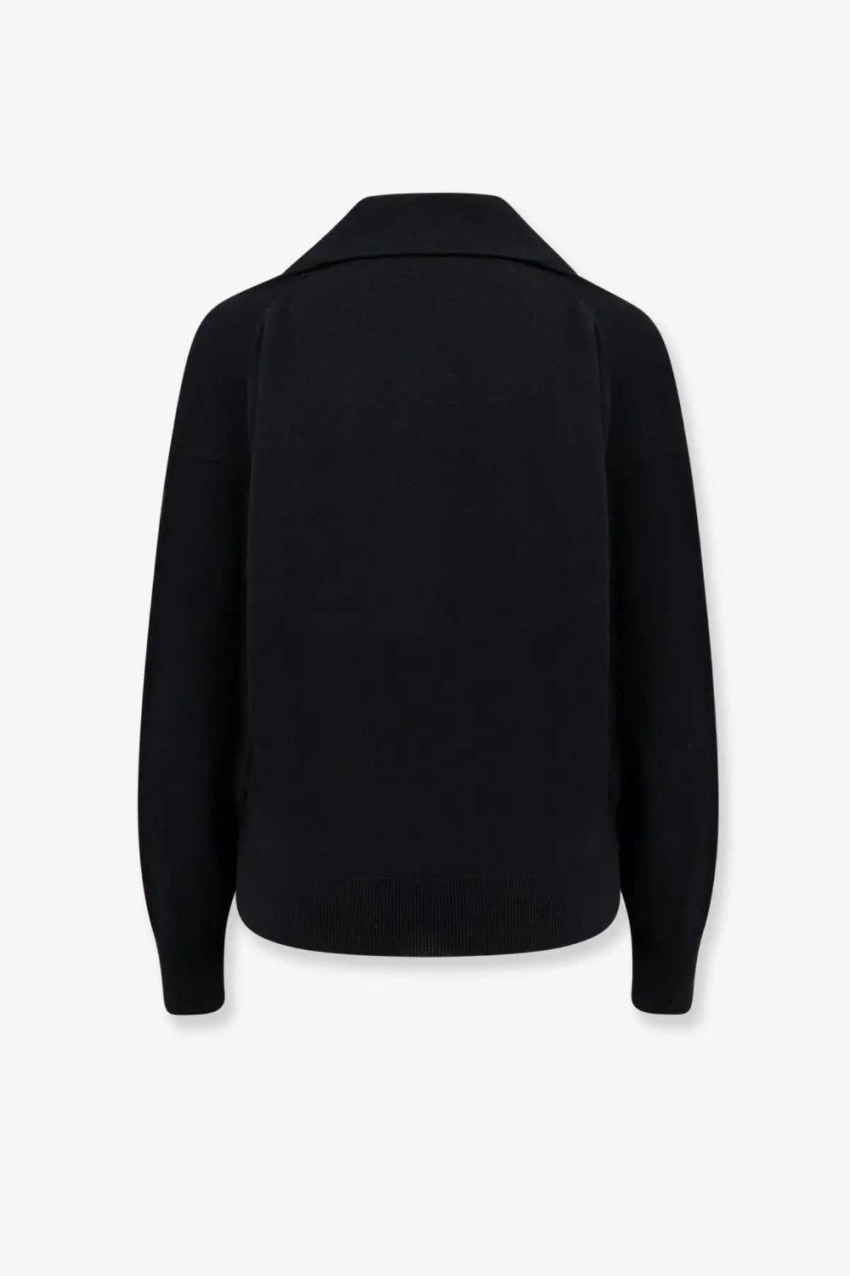 Tom Ford women’s black cashmere polo shirt sweater with collar and ribbed cuffs in knit fabric