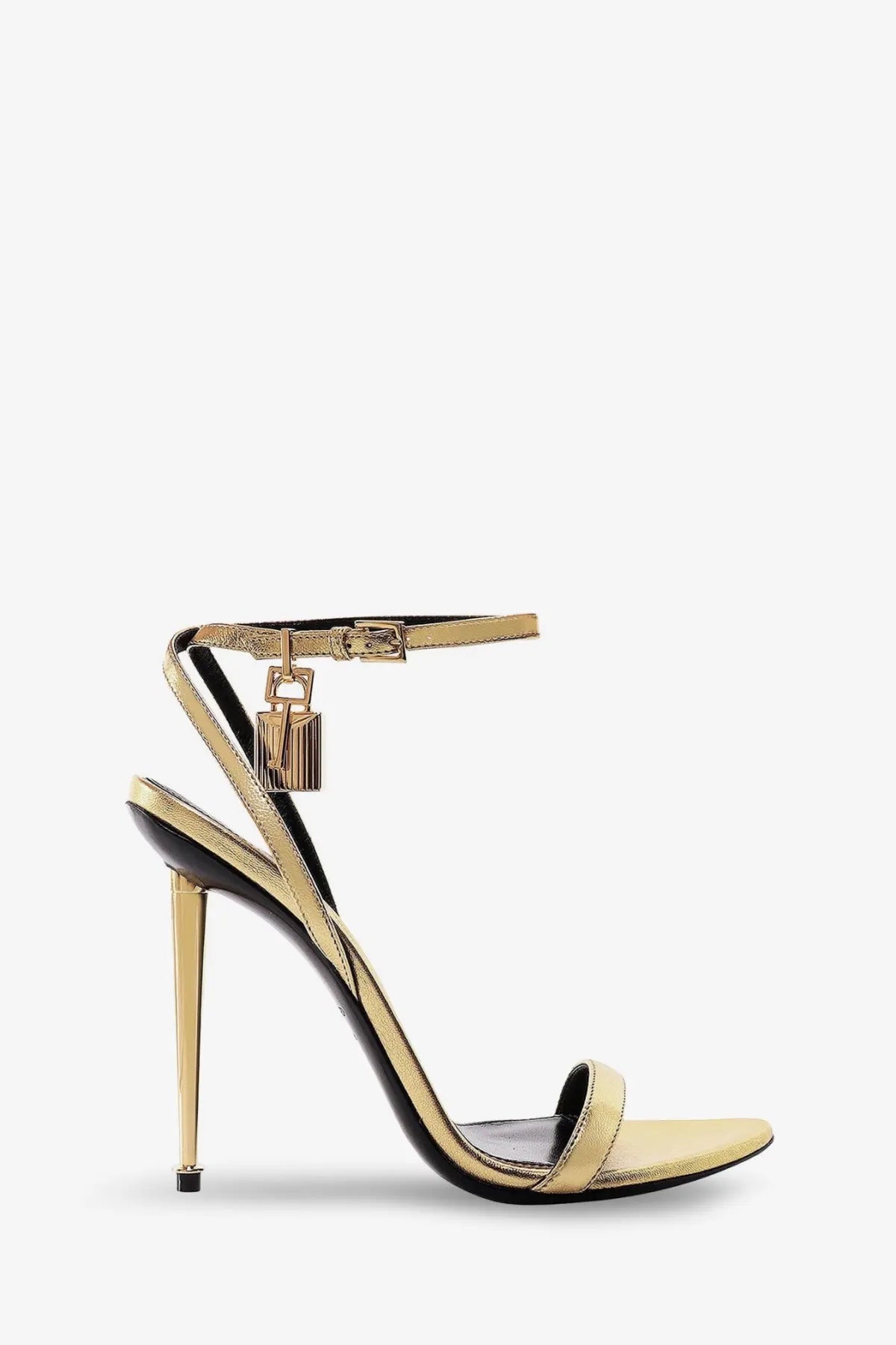 Tom Ford Women's Laminated Leather Sandals Gold