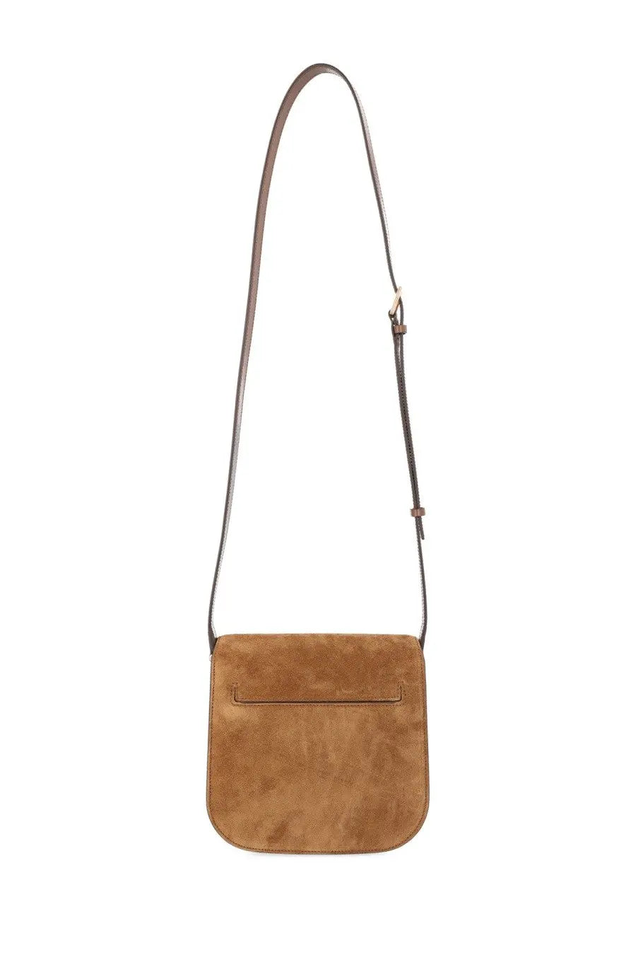 Tom Ford women’s mini Tara bag tan suede crossbody with long adjustable strap for versatile wear