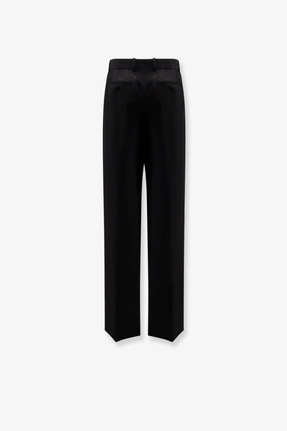 Tom Ford women’s pleated wool trousers in black with a high-waisted tailored straight-leg fit