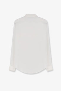 Tom ford women’s silk shirt white crisp white long-sleeved button-down with classic collar and finished cuffs
