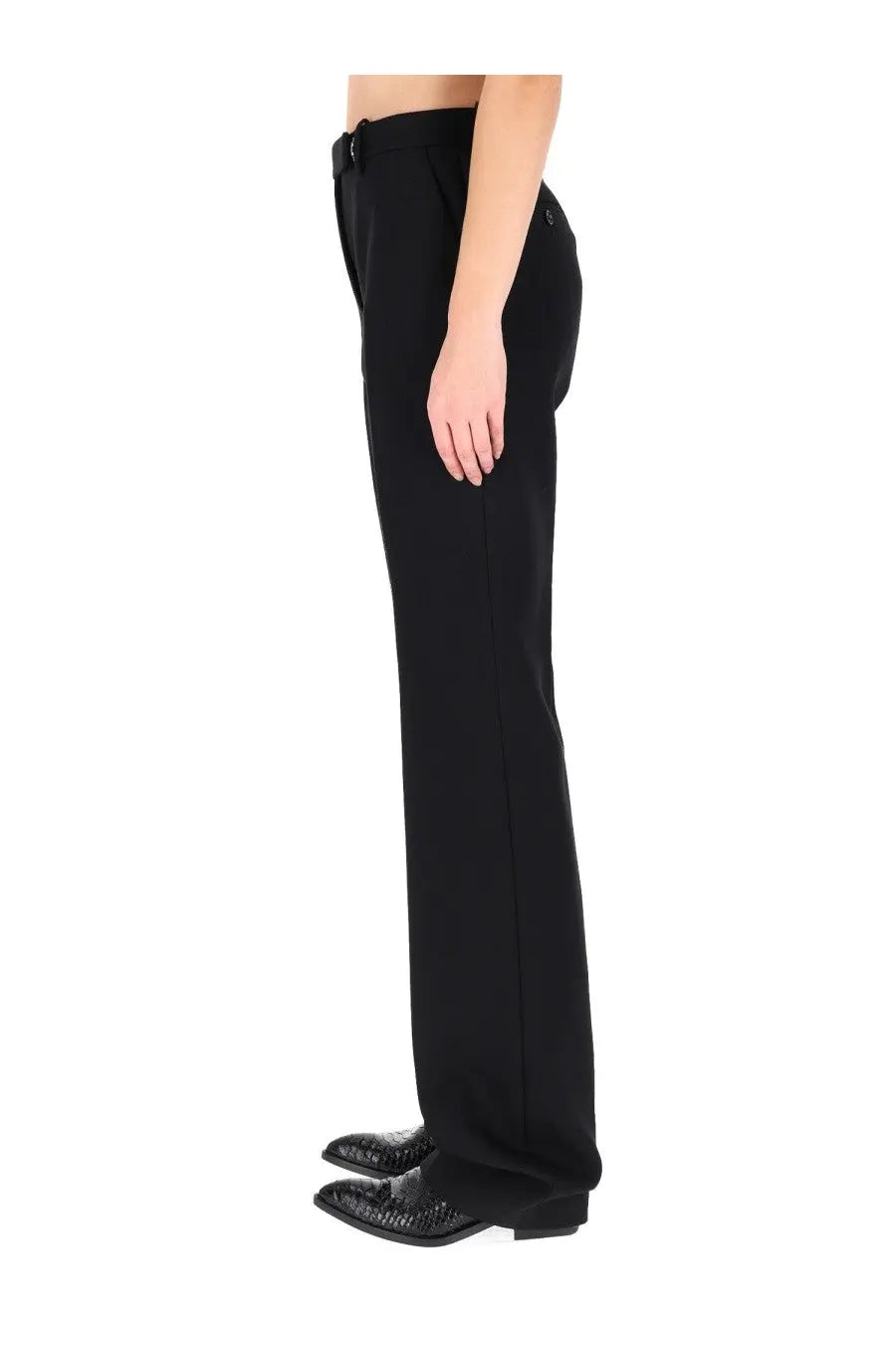 Black tailored trousers by tom ford womens with straight-leg cut and subtle side seam detailing