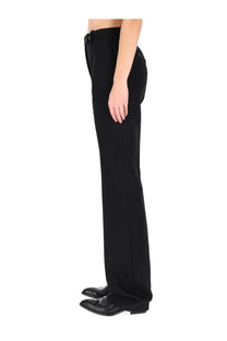 Black tailored trousers by tom ford womens with straight-leg cut and subtle side seam detailing