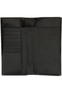 Tom Ford women’s vertical leather wallet black with textured surface and multiple card slots
