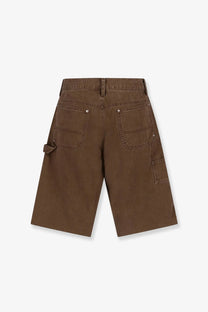 Tonywack men’s brown cotton cargo bermuda shorts with multiple pockets and a casual relaxed fit