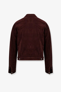 Tonywack men’s corduroy jacket red in rich burgundy with classic collar and buttoned cuffs